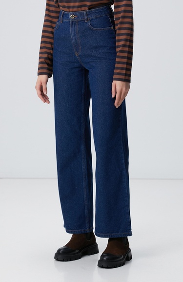  Network Kadın İndigo Denim Pantolon