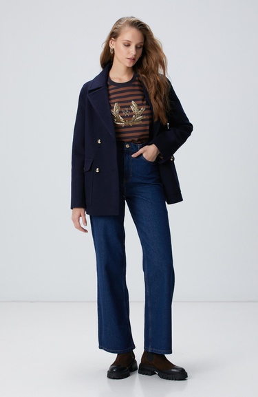  Network Kadın İndigo Denim Pantolon