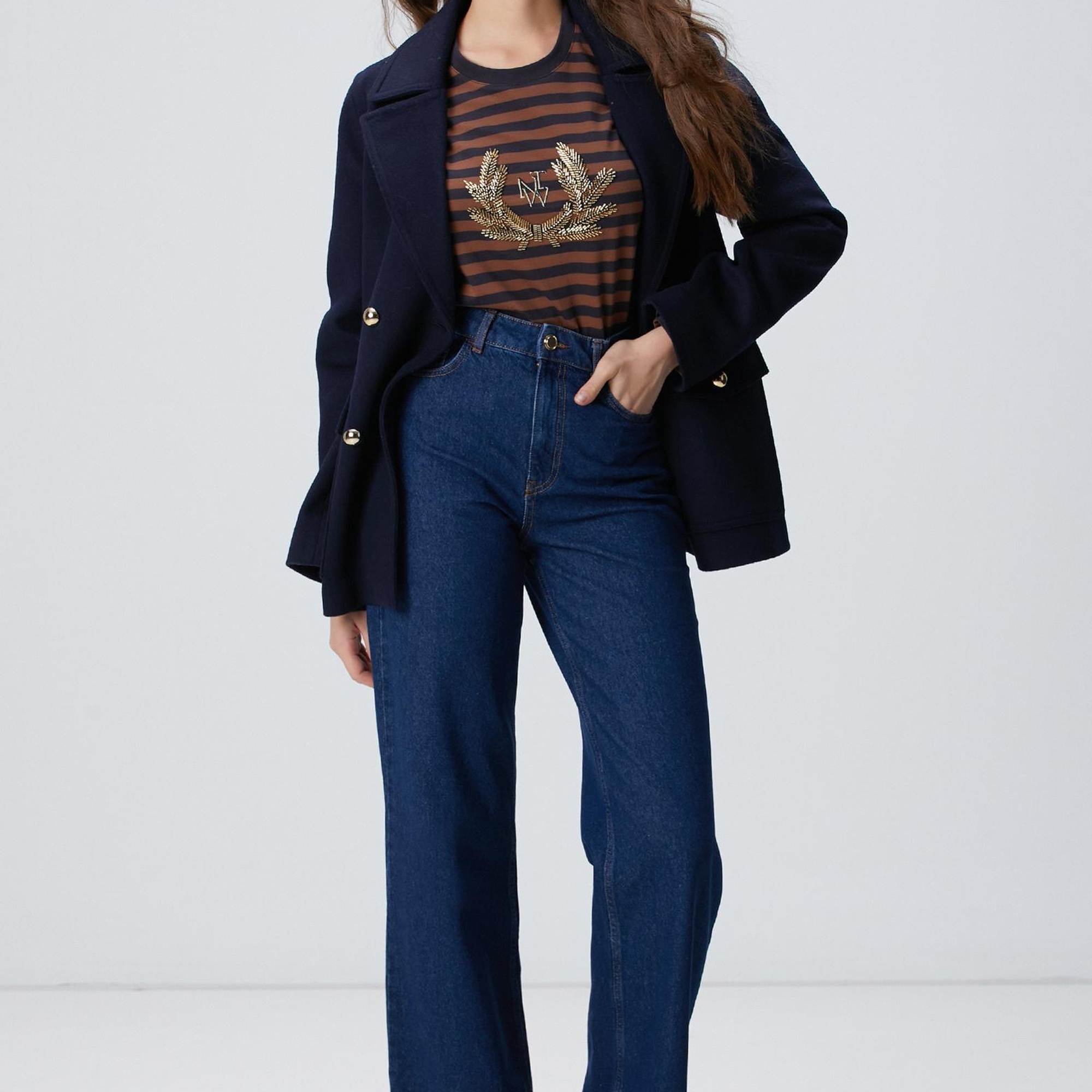 Network Kadın İndigo Denim Pantolon