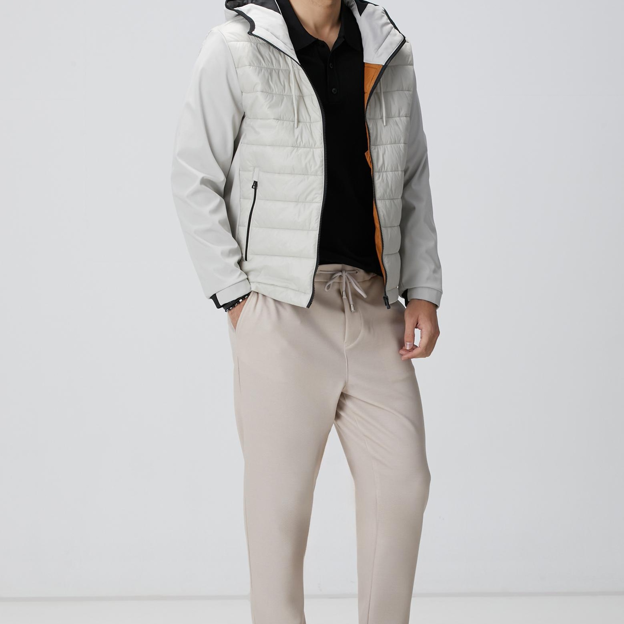 Network Erkek Siyah Polo Yaka Triko Kazak