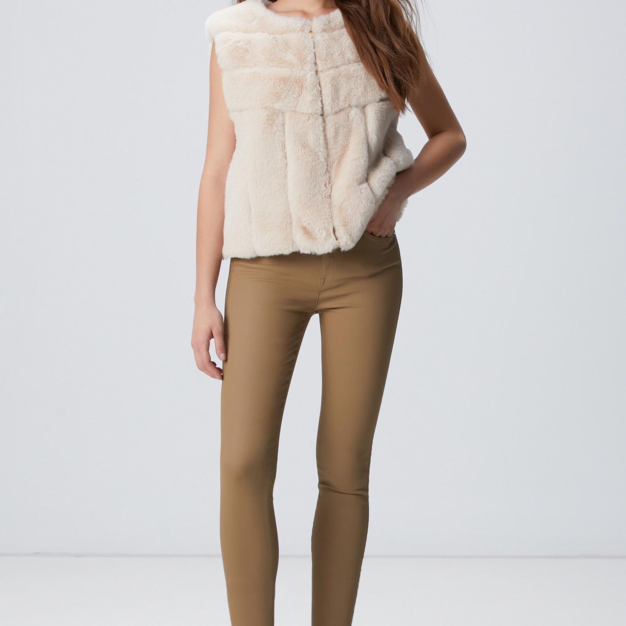 Network Kadın Camel Denim Pantolon