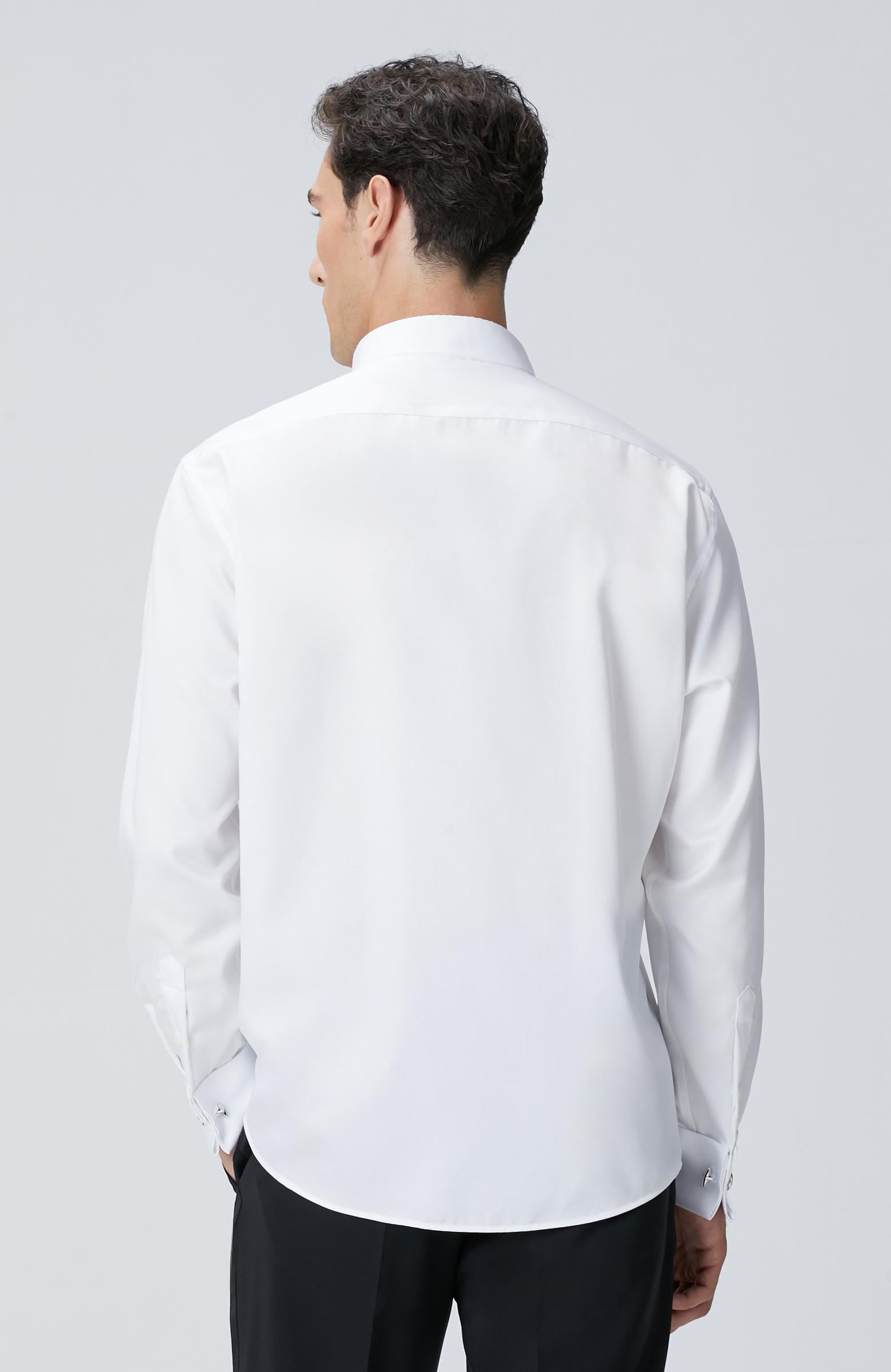 Network Erkek Beyaz Non-Iron Gömlek