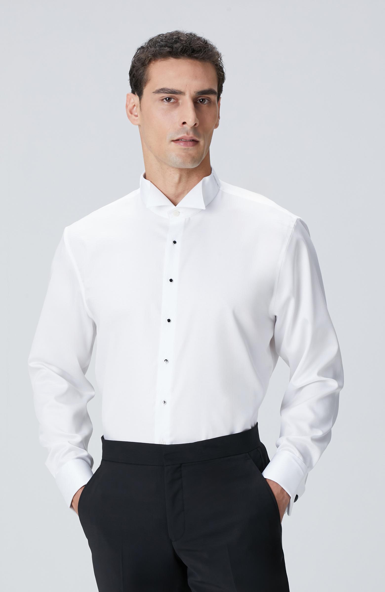  Network Erkek Beyaz Non-Iron Gömlek