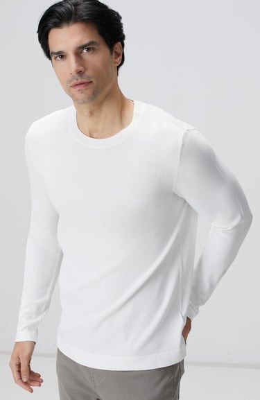  Network Erkek N-Tech Kırık Beyaz Triko Kazak