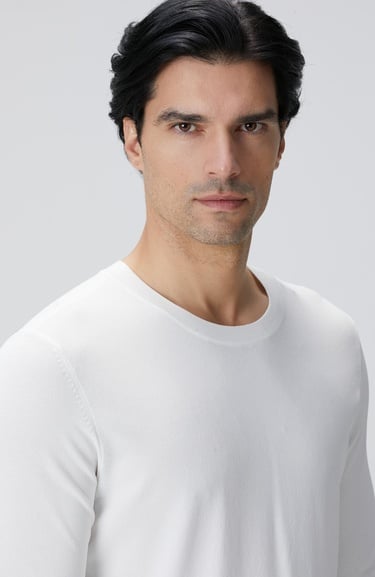  Network Erkek N-Tech Kırık Beyaz Triko Kazak