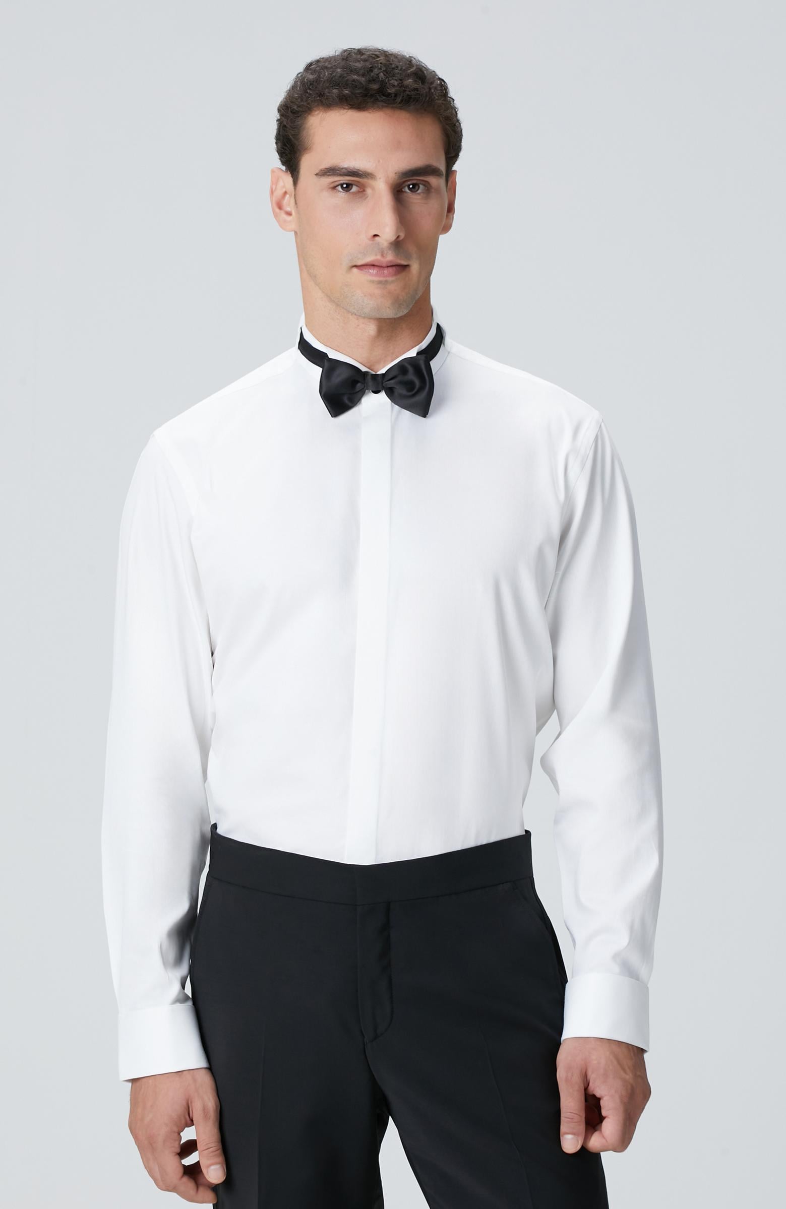  Network Erkek Beyaz Smokin Gömlek