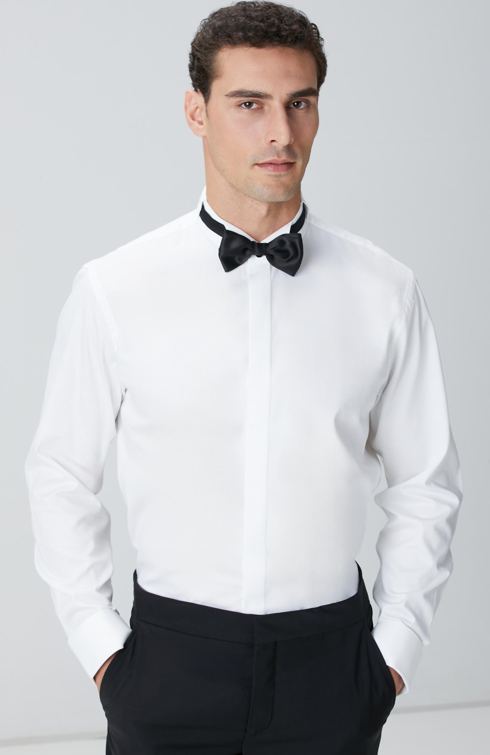 Network Erkek Beyaz Smokin Gömlek