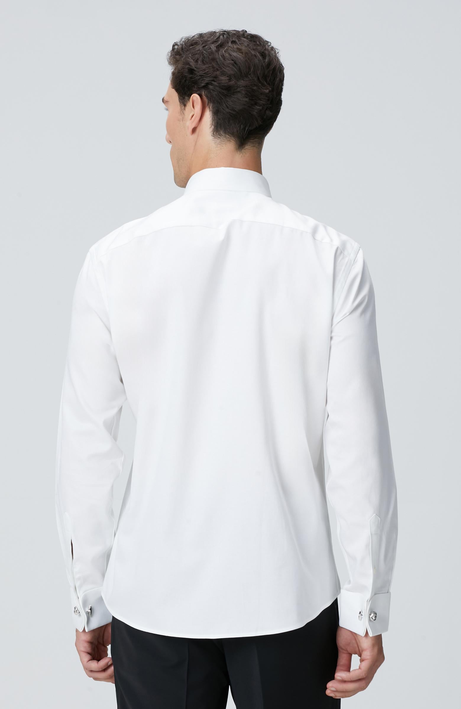 Network Erkek Beyaz Smokin Gömlek