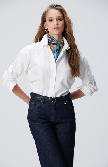  Network Kadın Beyaz Oxford Gömlek