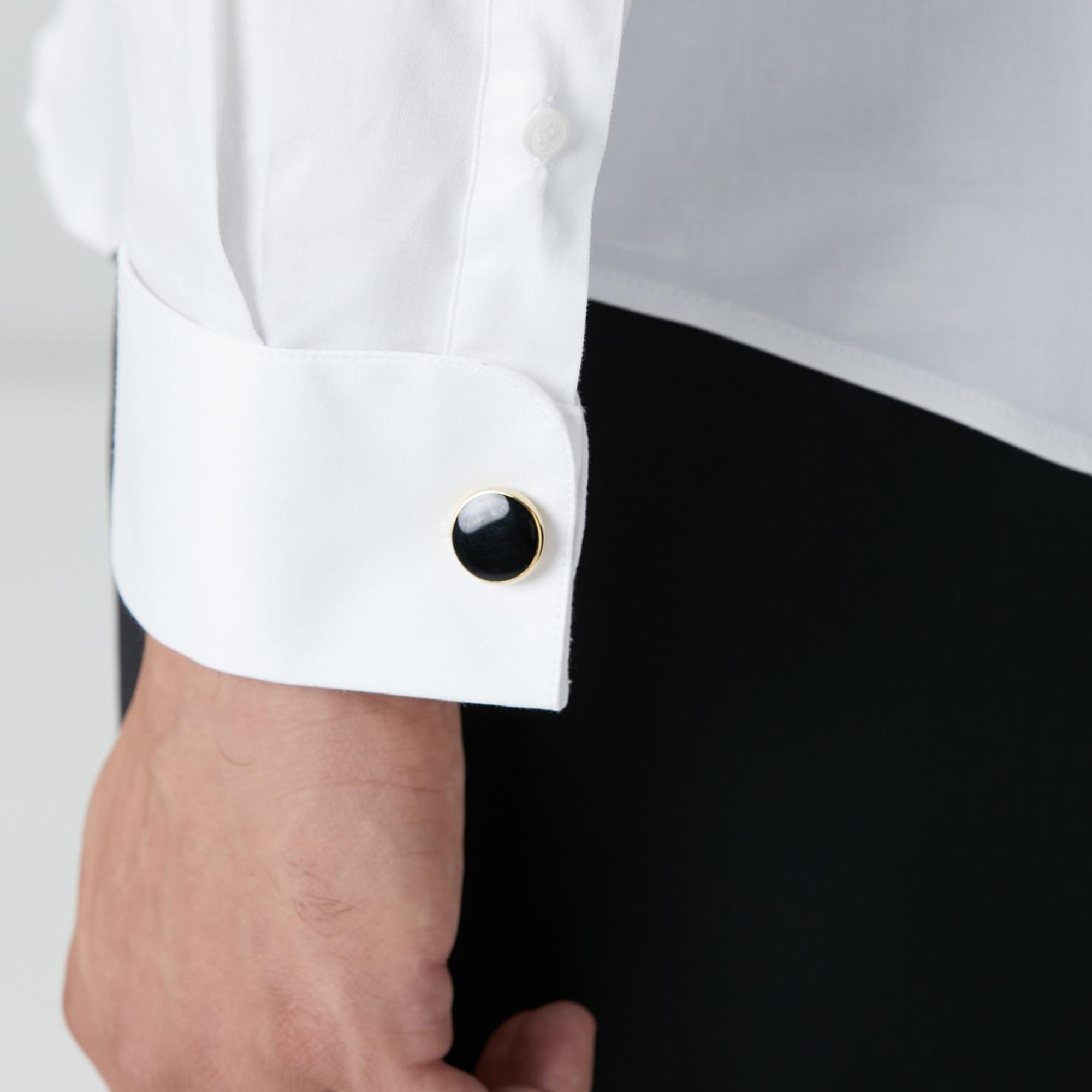 Network Erkek Beyaz Saten Smokin Gömlek