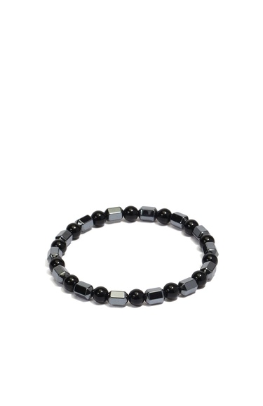  Network Erkek Siyah Doğal Taşlı Bileklik
