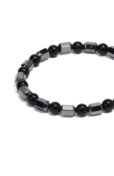  Network Erkek Siyah Doğal Taşlı Bileklik