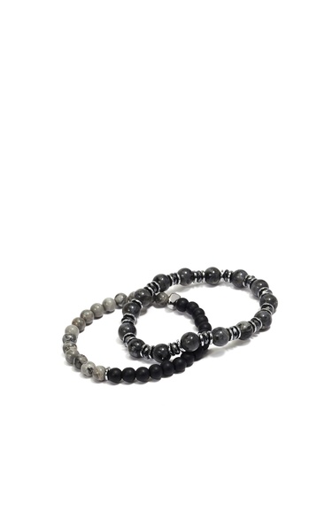  Network Erkek Antrasit Doğal Taşlı Bileklik