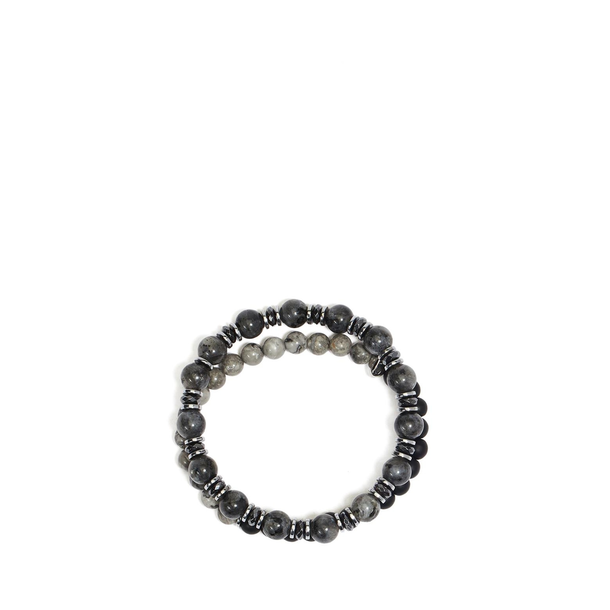 Network Erkek Antrasit Doğal Taşlı Bileklik