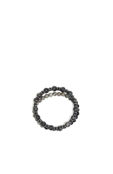  Network Erkek Antrasit Doğal Taşlı Bileklik