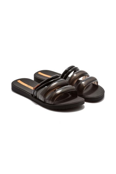  Puffer Tiras Kadın Terlik Siyah 35/42