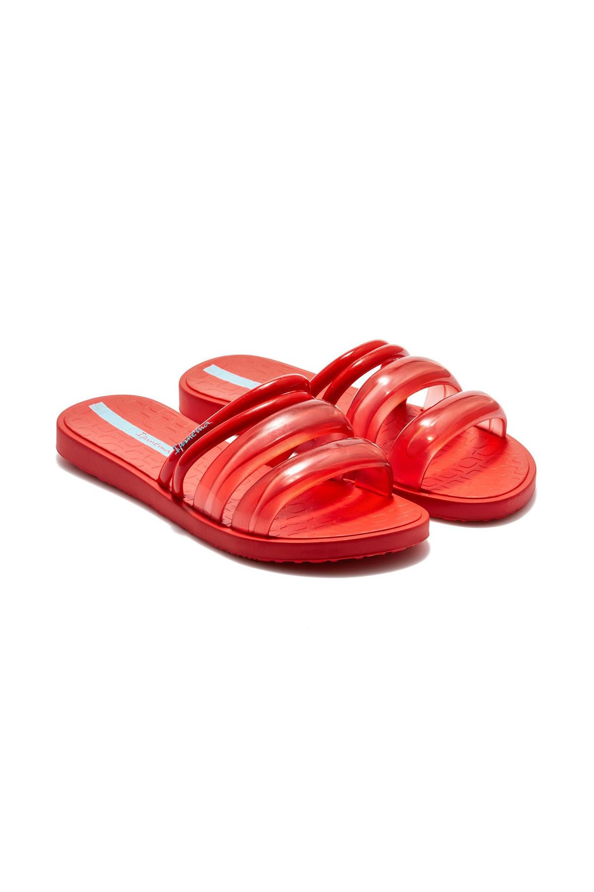 Puffer Tiras Kadın Terlik Kırmızı 35/42