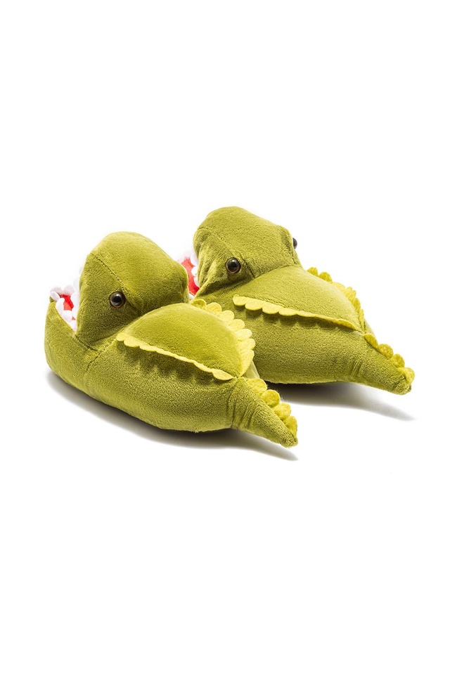  Dinos-2 Çocuk Hayvanlı Panduf Yeşil 30/38