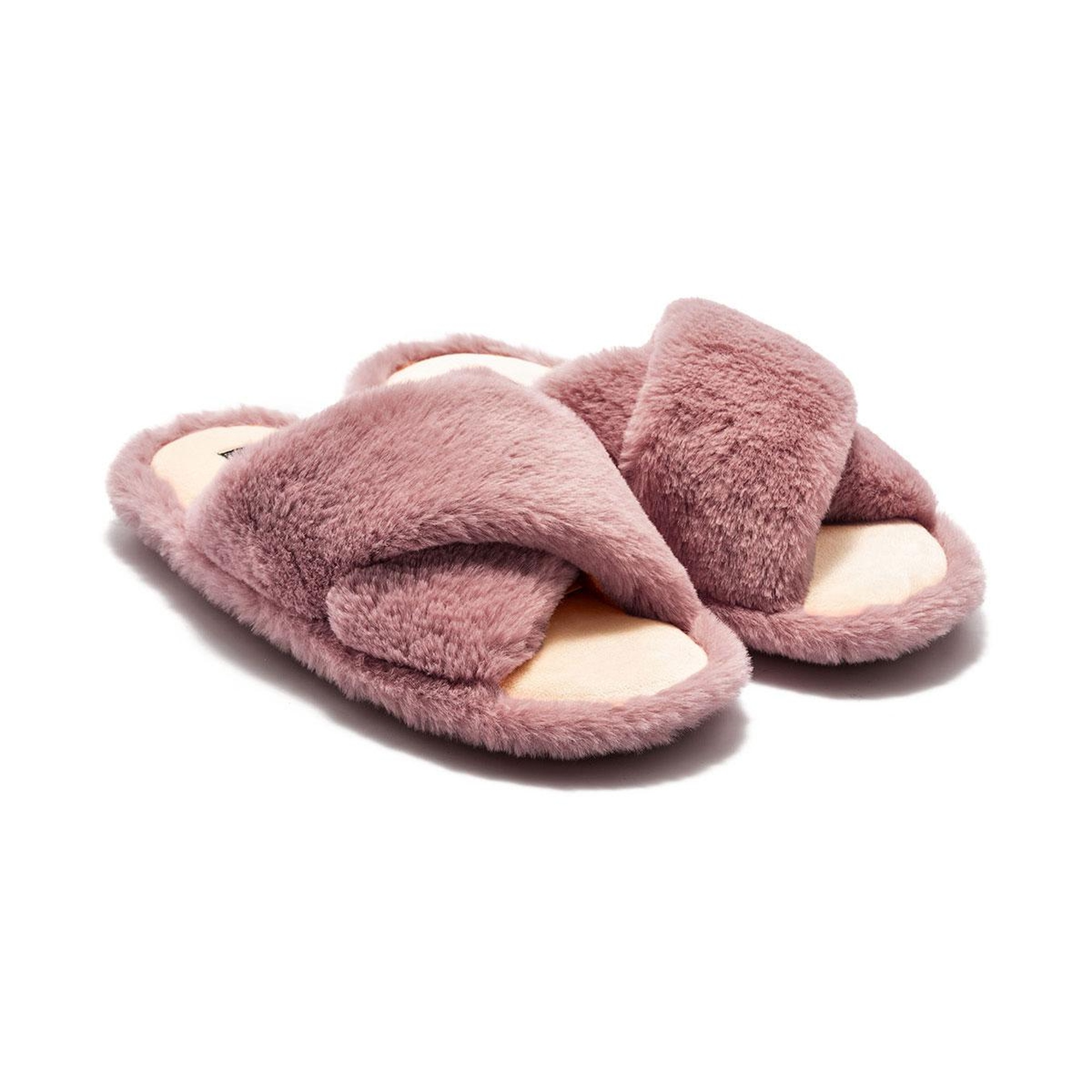 Çapraz Peluş Kadın Ev Terliği Pembe 36/41