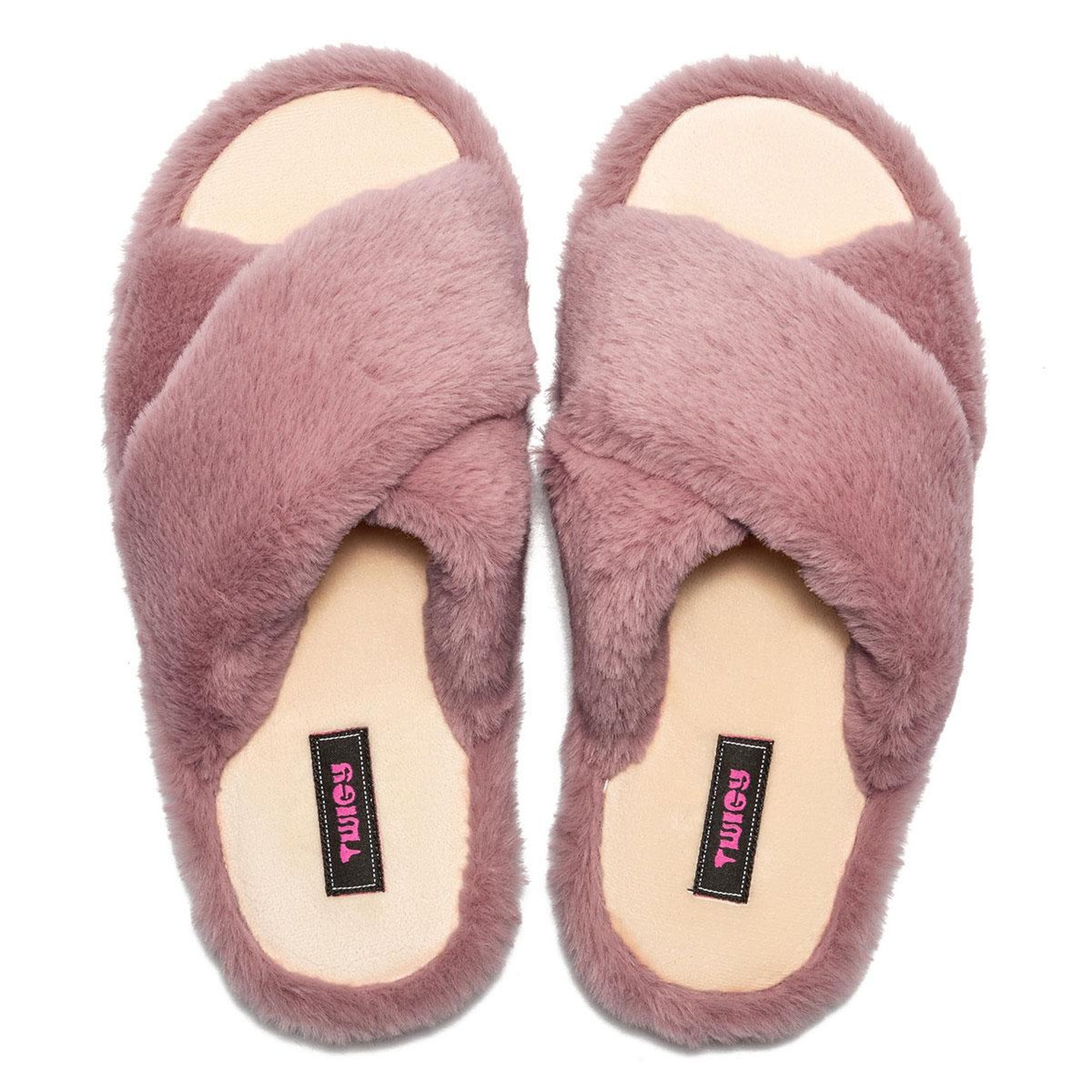 Çapraz Peluş Kadın Ev Terliği Pembe 36/41