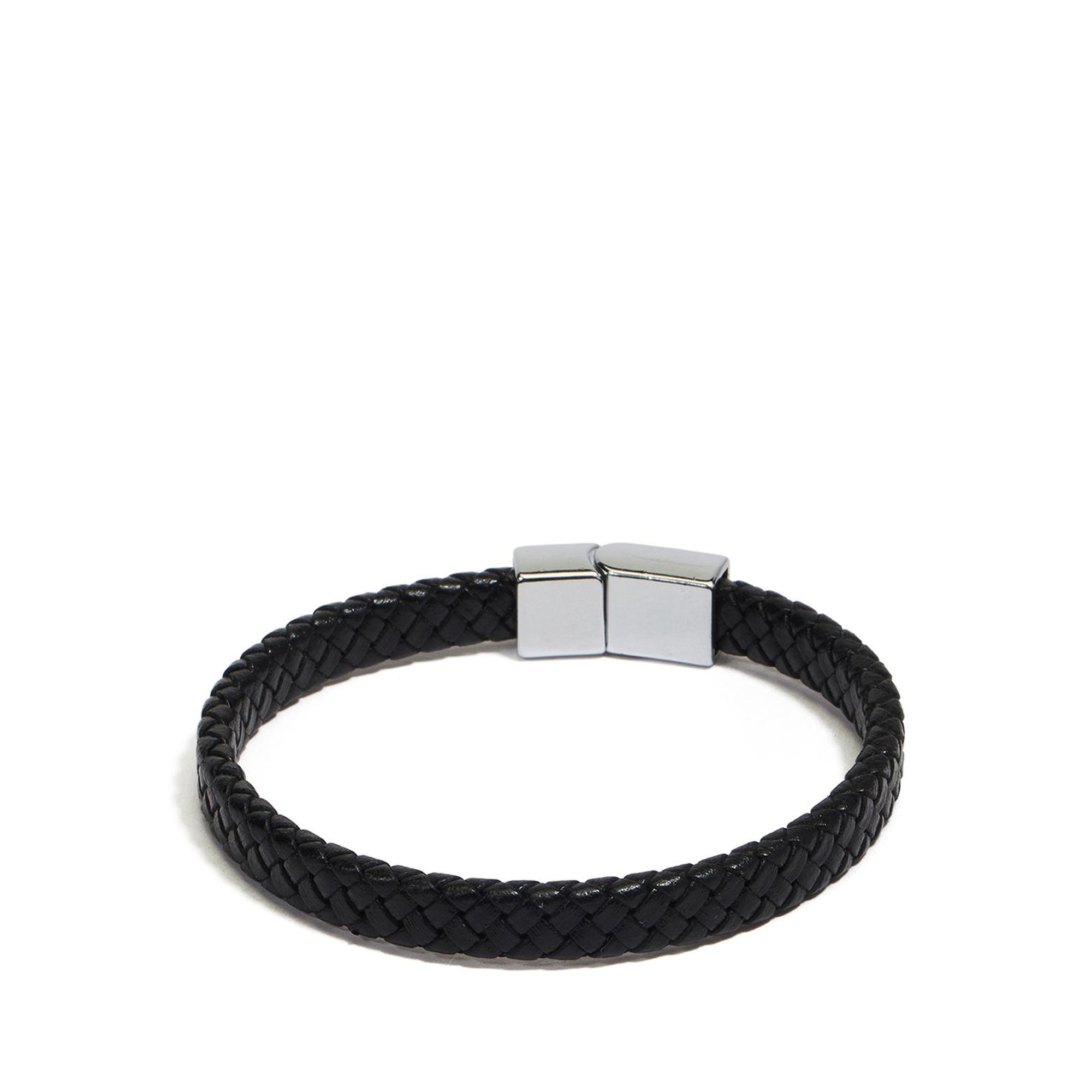 Network Erkek Siyah Deri Bileklik