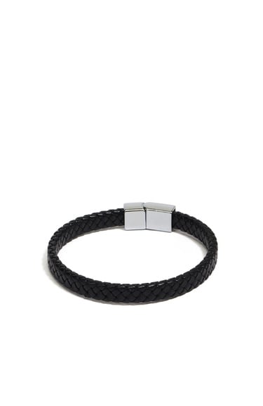  Network Erkek Siyah Deri Bileklik
