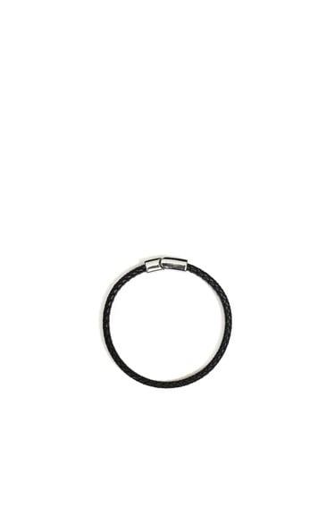  Network Erkek Siyah Deri Bileklik