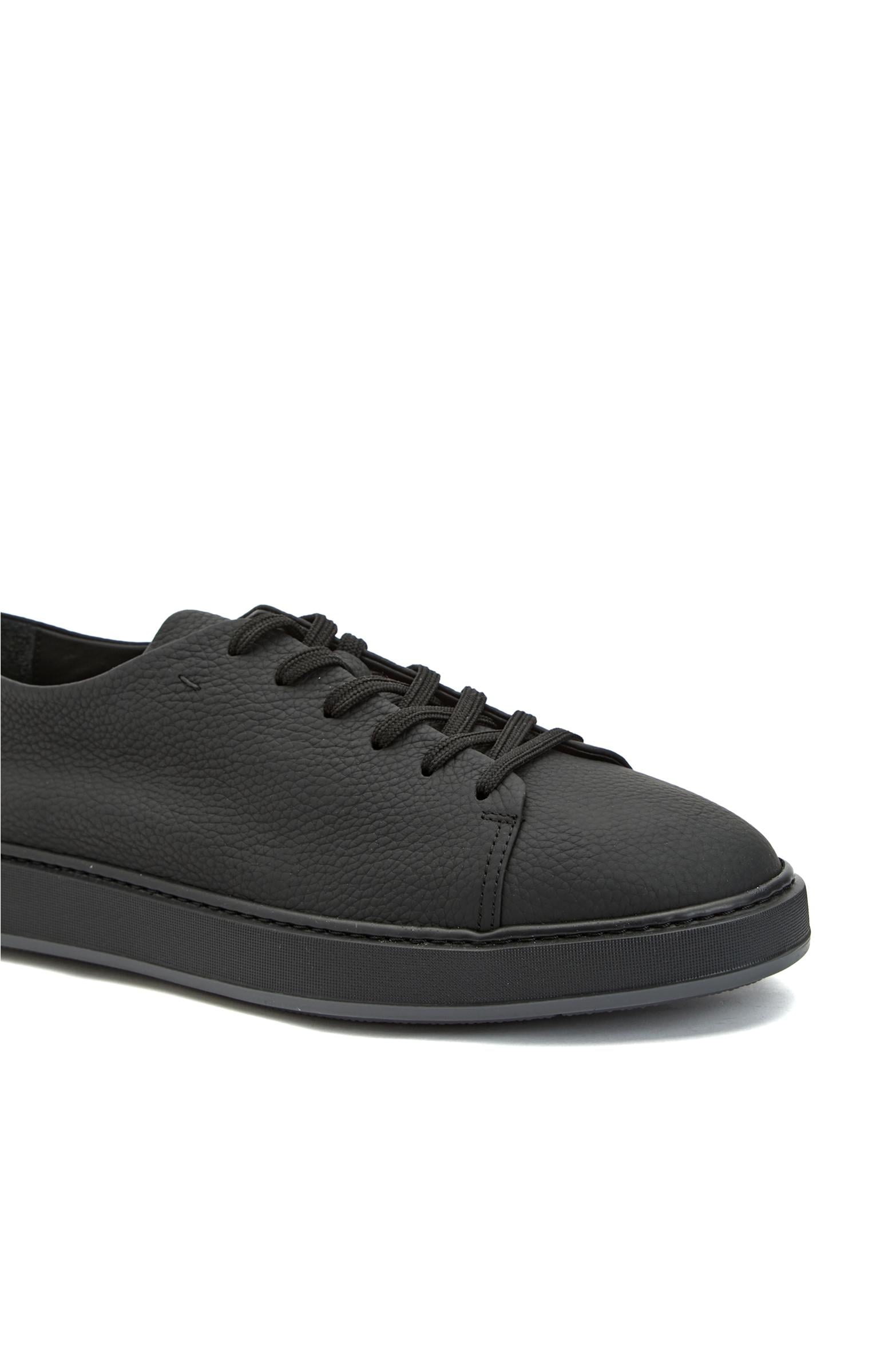 Network Erkek Siyah Deri Sneaker