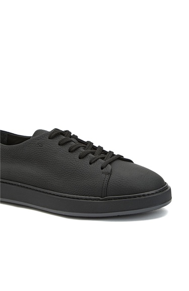  Network Erkek Siyah Deri Sneaker