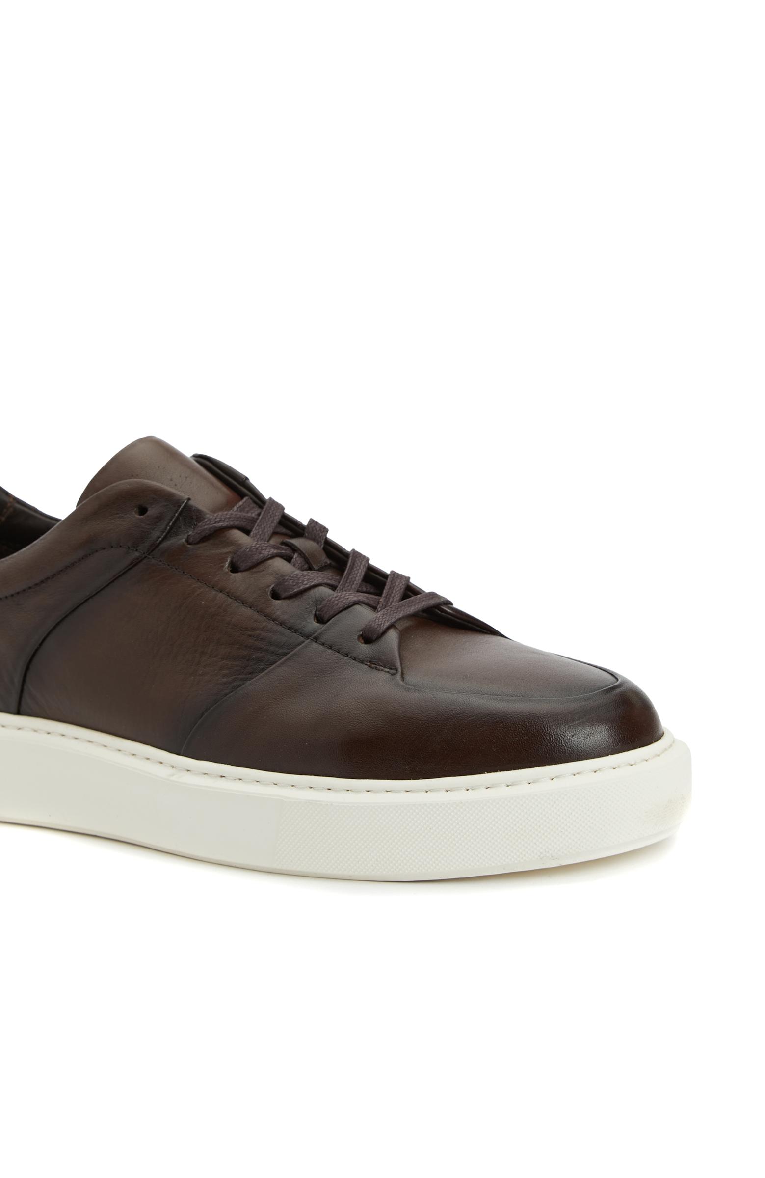 Network Erkek Kahverengi Deri Sneaker