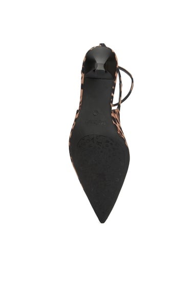  Divarese Kadın Leopar Desenli Deri Topuklu Ayakkabı