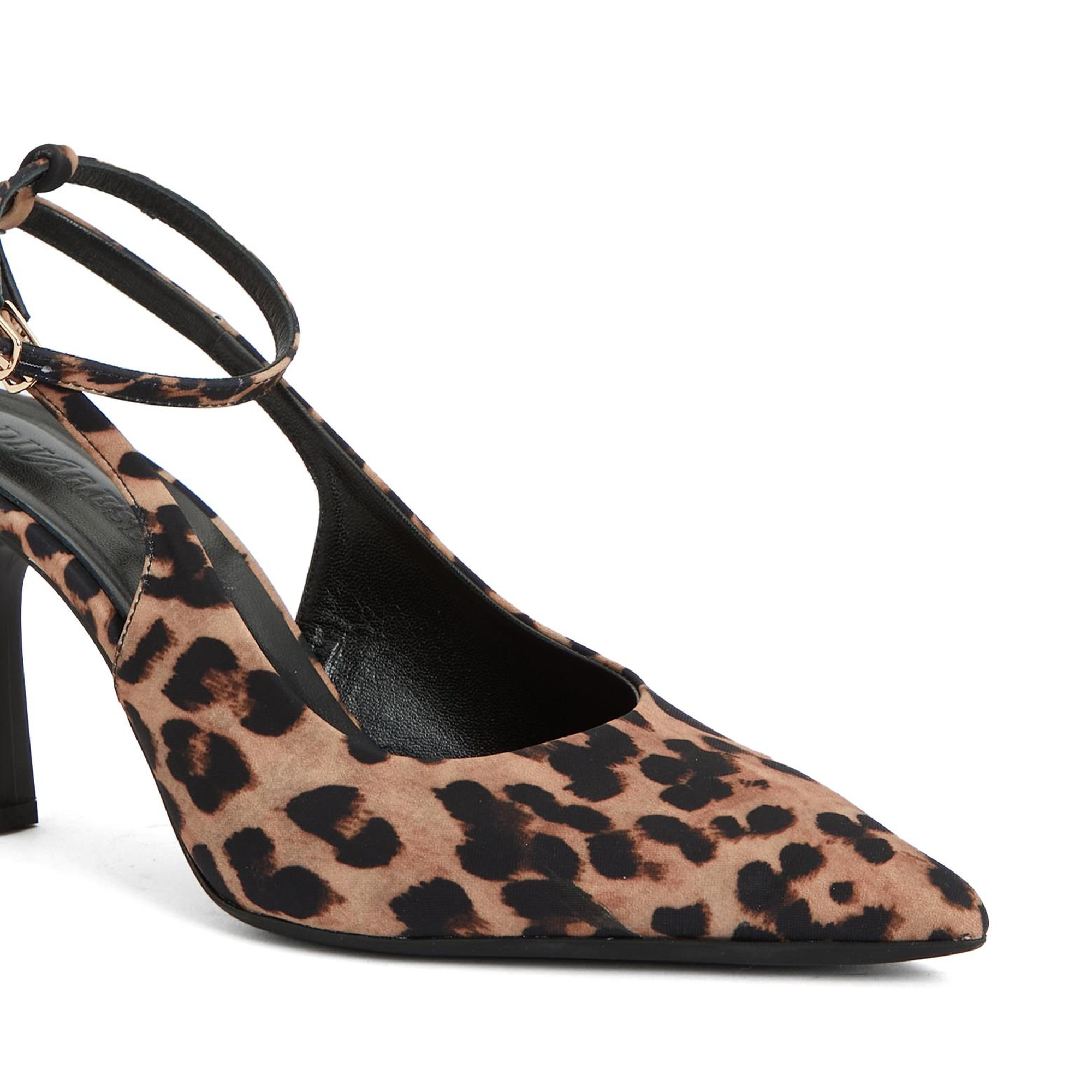 Divarese Kadın Leopar Desenli Deri Topuklu Ayakkabı