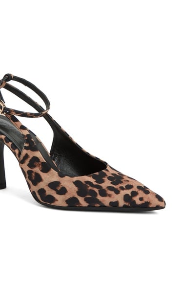  Divarese Kadın Leopar Desenli Deri Topuklu Ayakkabı
