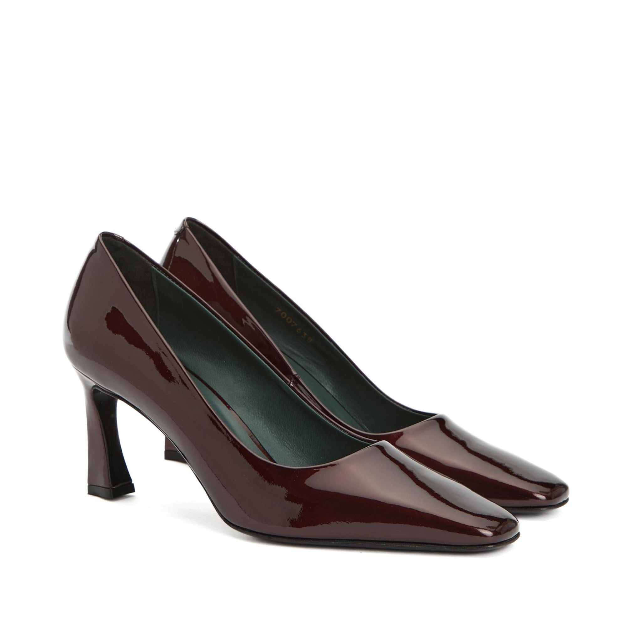 George Hogg Kadın Bordo Rugan Deri Topuklu Ayakkabı