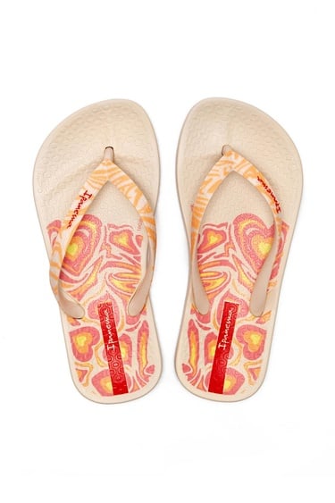  Nostalgic Hearts Çocuk Parmak Arası Terlik Bej 25/35