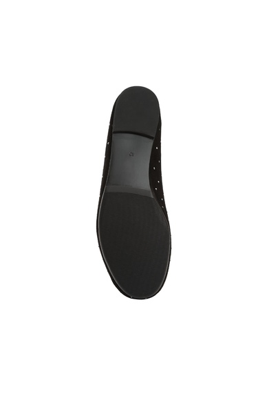  Divarese Kadın Siyah Taş Detaylı Süet Babet