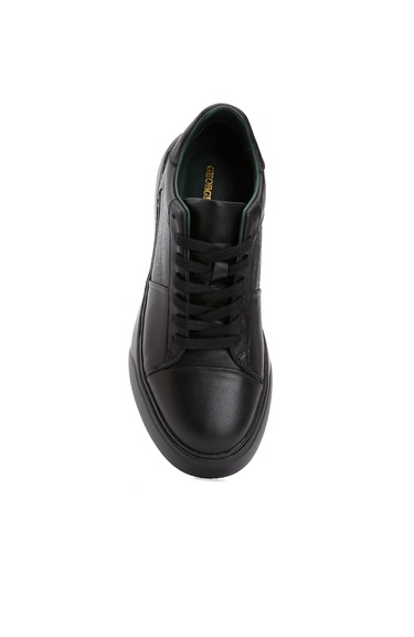  George Hogg Kadın Siyah Deri Sneaker
