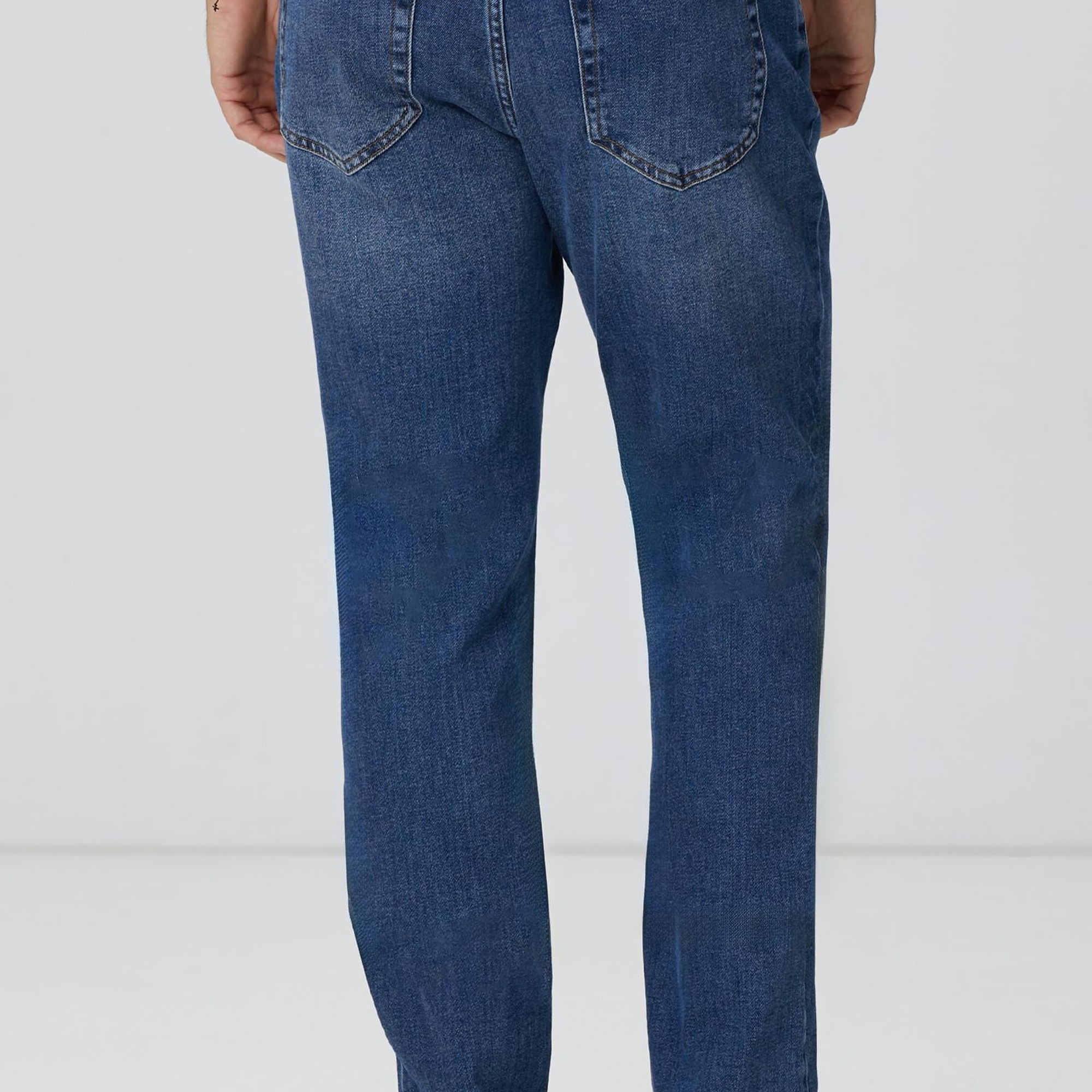 Network Erkek Mavi Denim Pantolon
