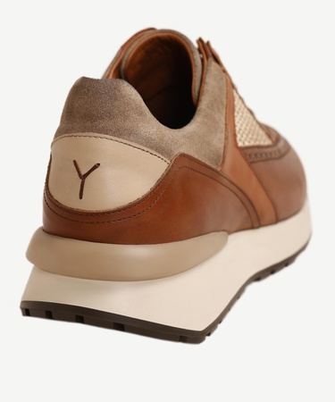  YARGICI Hasır Detaylı Deri Sneakers