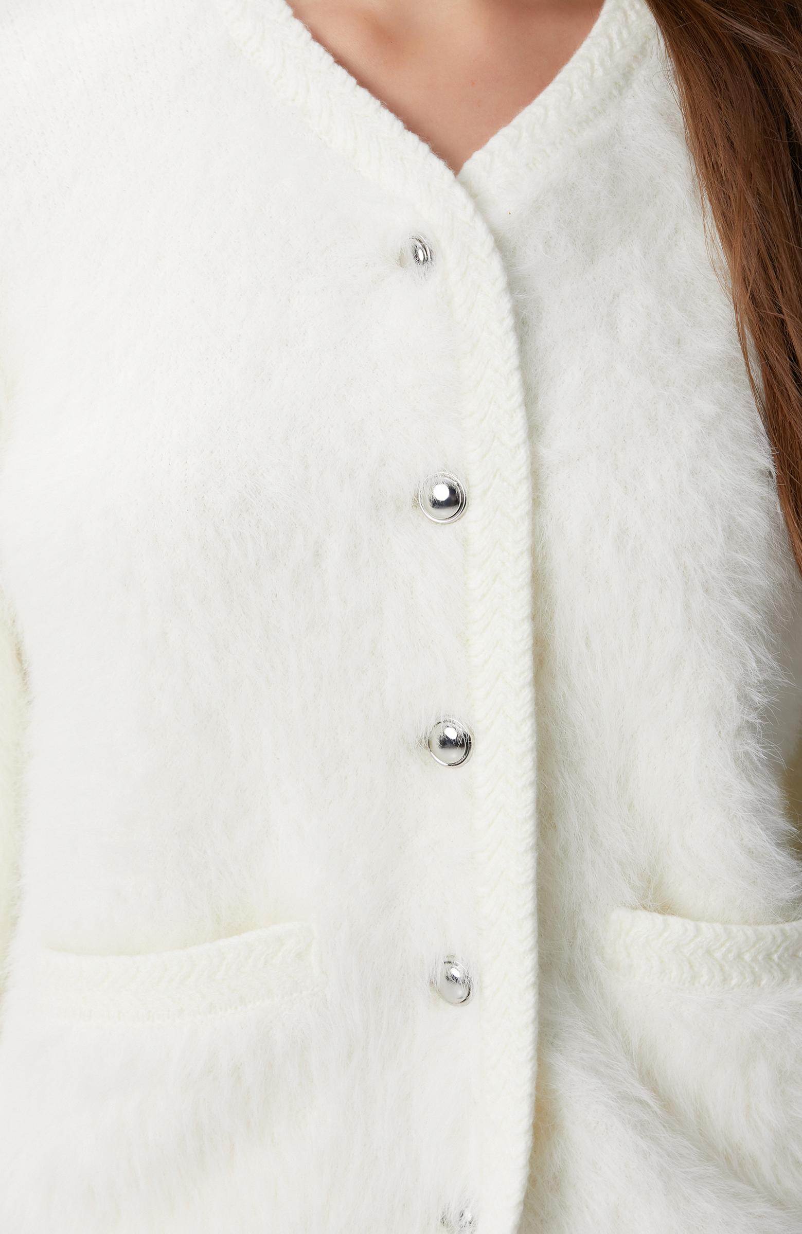  Network Kadın Kırık Beyaz Yumuşak Dokulu Triko Ceket