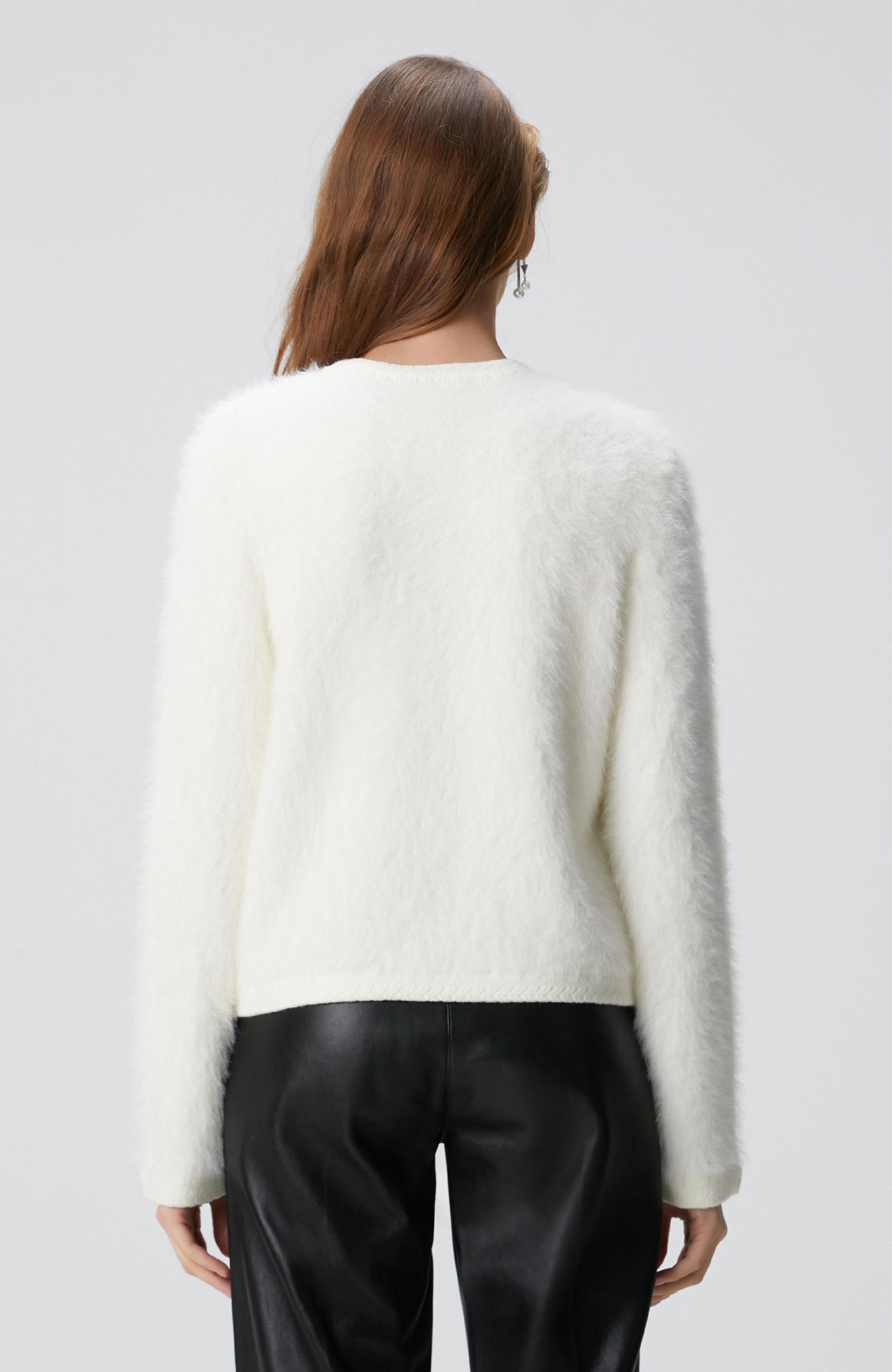 Network Kadın Kırık Beyaz Yumuşak Dokulu Triko Ceket