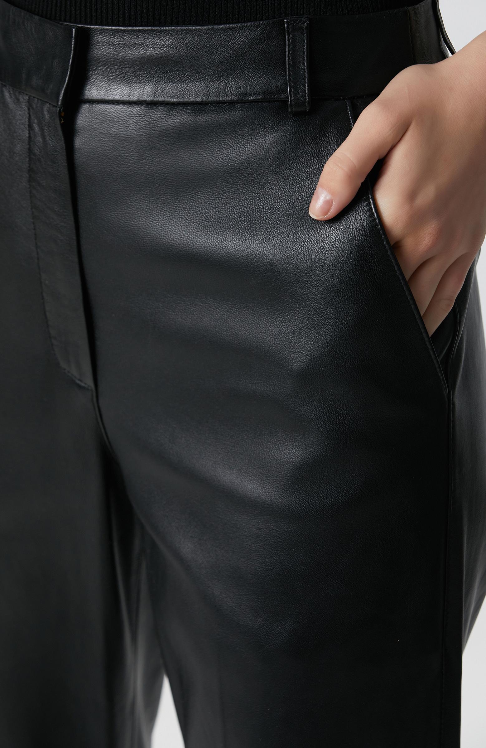 Network Kadın Siyah Yüksek Bel Deri Pantolon