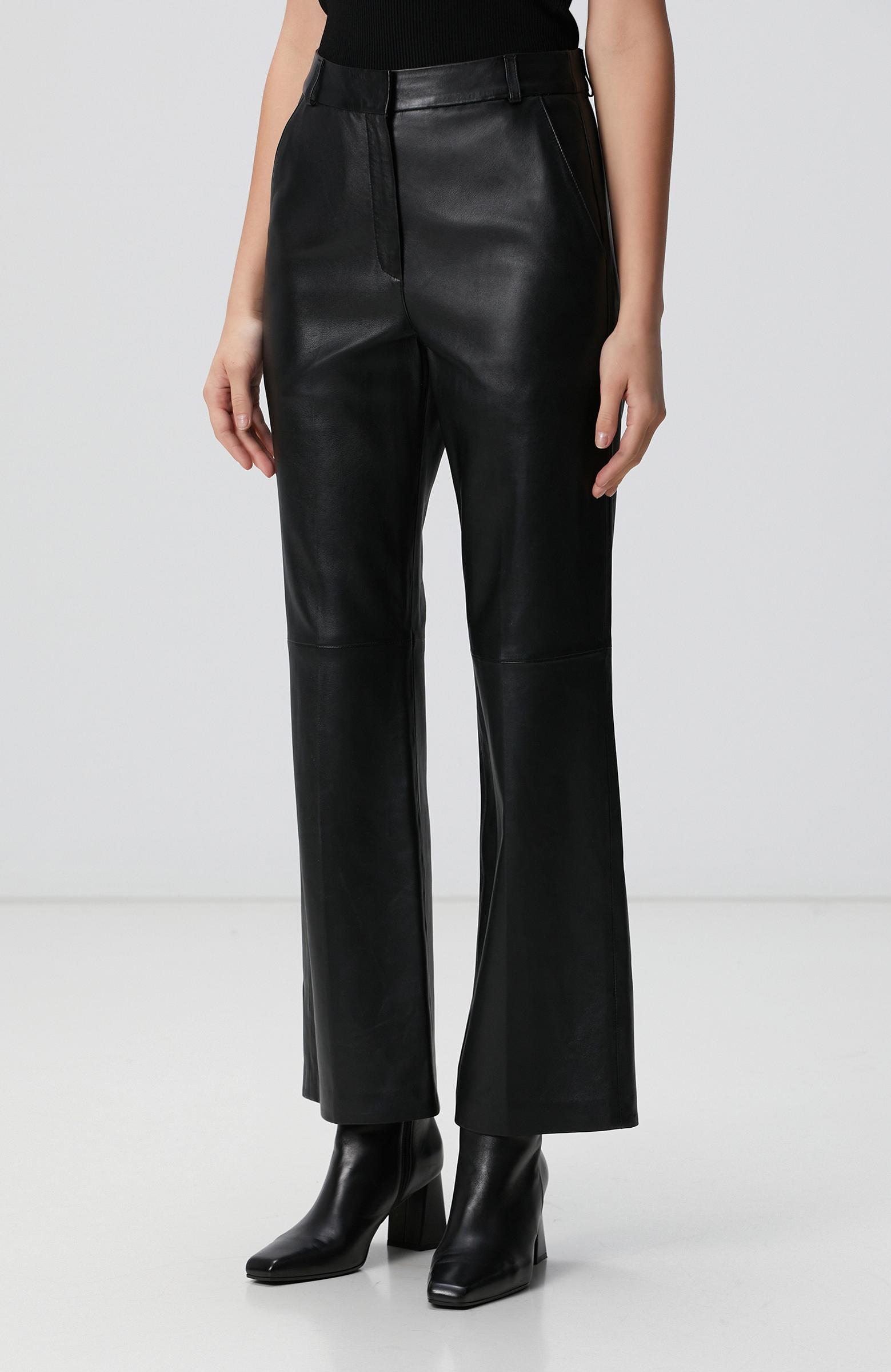 Network Kadın Siyah Yüksek Bel Deri Pantolon