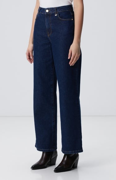  Network Kadın Koyu Lacivert Yüksek Bel Denim Pantolon