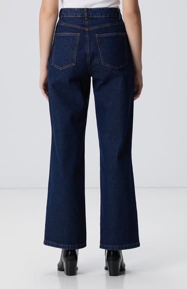  Network Kadın Koyu Lacivert Yüksek Bel Denim Pantolon