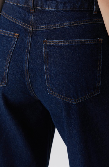  Network Kadın Koyu Lacivert Yüksek Bel Denim Pantolon