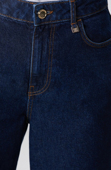  Network Kadın Koyu Lacivert Yüksek Bel Denim Pantolon