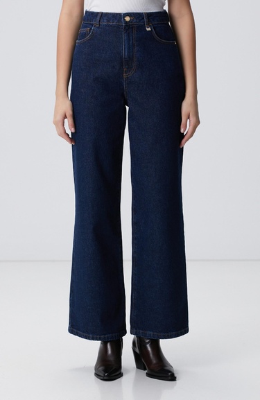  Network Kadın Koyu Lacivert Yüksek Bel Denim Pantolon