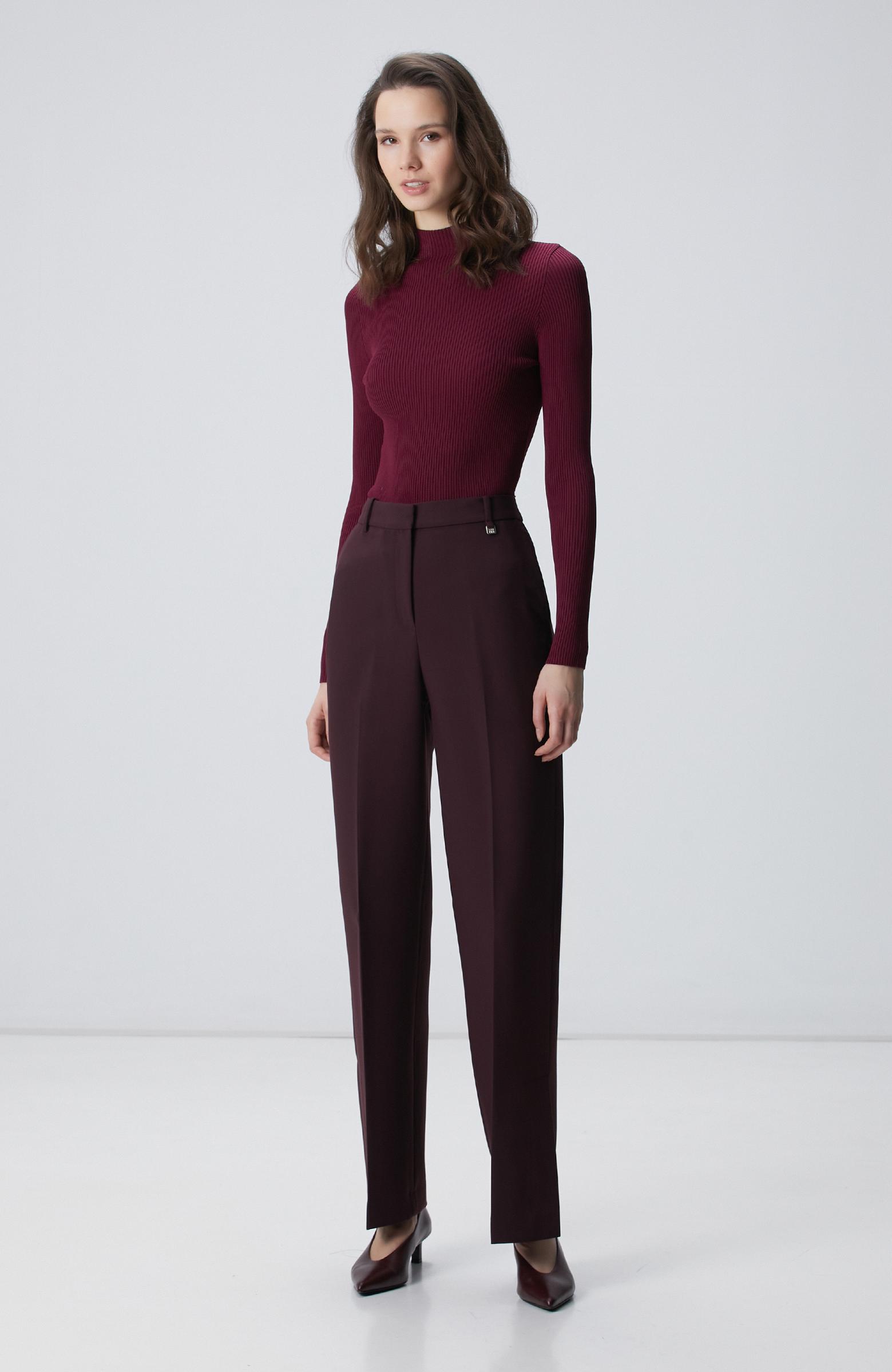 Network Kadın Vişne Paçası Yırtmaçlı Pantolon