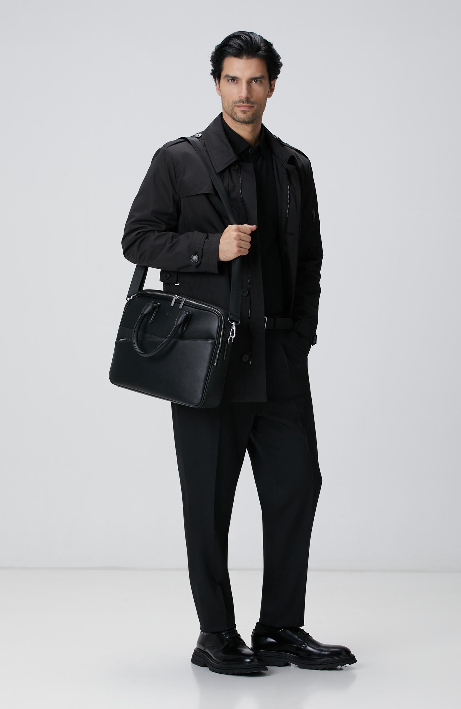  Network Erkek Siyah Yün Karışımlı Gömlek